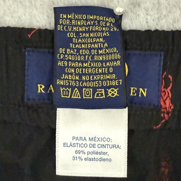 Polo Ralph Lauren Black Red Pony All Over Sleepwear Pajama Pants Size 4X NWT - Picture 11 of 14